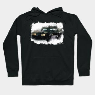 Classic Hot Rod Black Muscle Car Vintage style illustration art for the Road Lovers Hoodie